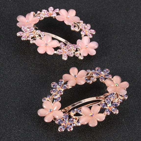 MLINS  2 Pcs Rhinestone Hair Clip Girls Accessories Retro Style Miss
