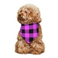 thumbnail image 4 of Rateoe Purple Black Buffalo Plaid Drawing Dog Bandanas Washable Cotton Triangle Cat Scarfs ,Pet Scarf for Small Medium Large Dogs and Cats, 4 of 6