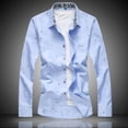 thumbnail image 3 of Camisas informales de otoño con estampado floral para hombres Camisas de cuello de solapa de manga larga más el tamaño M-7XL Inevent FS6353-16, 3 of 5