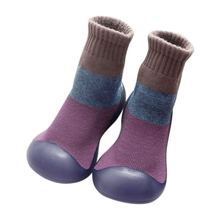 

YDOJG Cute shoes for Toddler Boys Girls Kids Baby Shoes First Walkers Contrast Color Antislip Shoes Socks Shoes Prewalker Sneaker Pink 2-3 Years