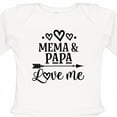 thumbnail image 4 of Inktastic Mema and Papa Love Me Girls Long Sleeve Baby Bodysuit, 4 of 5