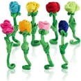 thumbnail image 2 of Aosijia 14 Pcs Plush Rose Flower Bendable Stems Colorful Stuffed Rose Flower Toy Durable Roses Plush Bouquet Gift for Kids Girl Women Valentines Day, 2 of 13