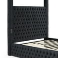 thumbnail image 5 of Better Home Products Dream Luxurious Velvet Canopy Bed, King, USB Port, Contemporary, Black, 5 of 9