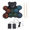 thumbnail image 2 of Tambours Électroniques, 10 Rythmes Double Haut-Parleurs Rechargeables 10 Pads d'Entraînement pour Garçons Filles, 2 of 7