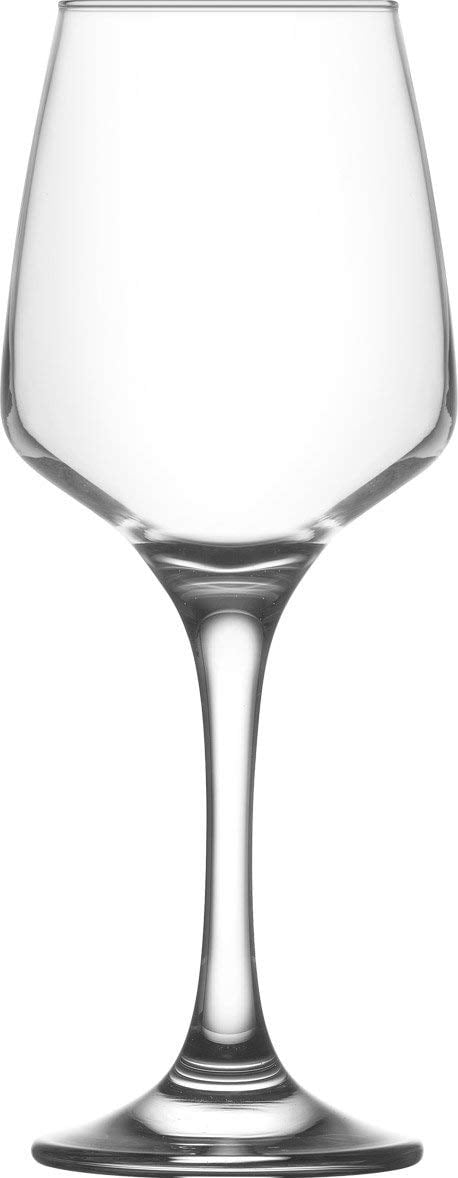 LAV 11.25 Ounce Wine Glasses | LAL Collection | Thick and Durable | Dishwasher Safe | Perfect for Parties, Weddings, and Everyday | Great Gift Idea | Set of 6 Wine Glasses