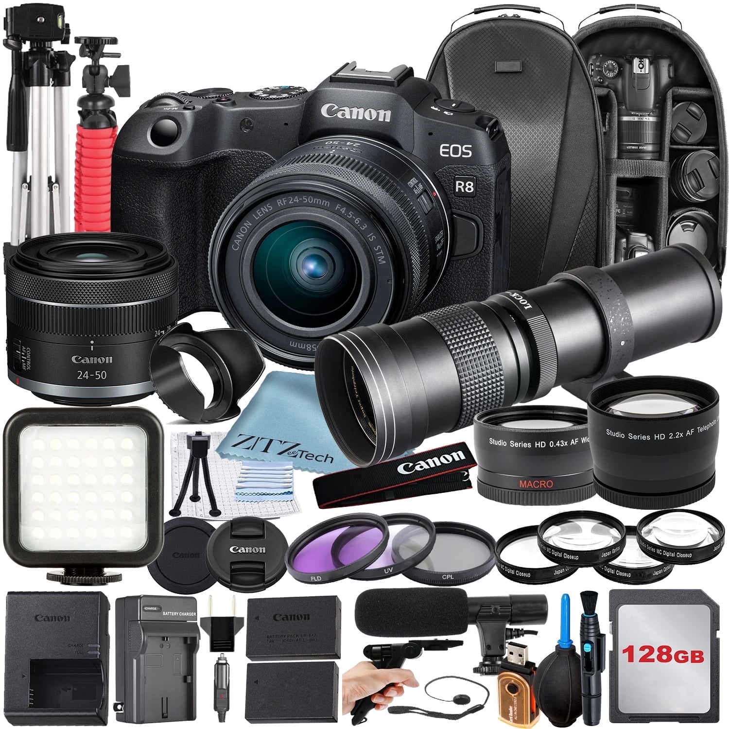 Canon EOS R7 Camera Bundle with 18-150mm Lens, 2 SanDisk 128GB