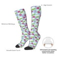 thumbnail image 4 of Susaid Strawberry And Flowers Print Thermal Winter Socks for Men and Women, Warm Crew Hiking Socks, for Boots and Outdoor Activities, 4 of 6