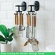 thumbnail image 2 of Juego de soporte de utensilios de cocina con rotación 360 de 2 gancho de utensilio de cocina, gancho de pared giratorio multifuncional autoadhesivo con 8 ganchos para cocina/baño/ Feliz Sencillez, 2 of 4