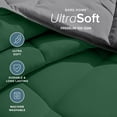 thumbnail image 5 of Bare Home 1800 Collection Reversible Down Alternative Comforter, All-Season, King/Cal King, Gray/Forest Green, 5 of 10