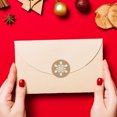 thumbnail image 4 of 500 Pieces Kraft Snowflake Stickers Christmas Self Adhesive Labels Stickers Winter Favor Seals, 4 of 5