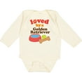 thumbnail image 3 of Inktastic Golden Retriever Loved by a Boys or Girls Long Sleeve Baby Bodysuit, 3 of 5