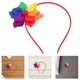 thumbnail image 3 of Rainbow Flower Headband: Rainbow Ribbon Flower Headband For Women - Boho Festival Floral Hairband Colorful Party Headdress For Holiday Events, 3 of 3