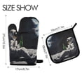 thumbnail image 2 of Yayeee Oven Mitts and Pot Holder Set of 2 Heat Resistant Kitchen Gloves Baking Hot Pad, Sitting on The Moon, 2 of 5