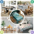 thumbnail image 5 of Blue Gold Marble Pattern Rectangle Tablecloth 60"x120",Waterproof Polyester Rectangle Table Cloth, Wipeable Spillproof Polyester Tablecloth for Dining, Camping, Indoor and Outdoor, 5 of 6