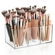 thumbnail image 1 of Organizador de brochas de maquillaje HIIMIEI, acrílico transparente, 6 ranuras, 1 of 7