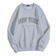 thumbnail image 2 of Women's Sweatshirts 2025 New York Sweatshirt Trendy Casual Crewneck Pullover Tops Streetwear Sweatshirt for Women, 2 of 7