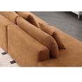 thumbnail image 6 of Modern Curved Combination Terrycloth Fabric Minimalist Sofa in Living Room, Apartment, No Assembly Required, 6 of 11