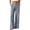 Navy-PANTS, variant on Women's Vertical Striped Wide Leg Jeans Button Fly Multi Pocket Casual Palazzo Pants Navy S