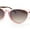Pink - Brown, variant on Womens Retro Hipster Keyhole Bridge Cat Eye Plastic Sunglasses All Black