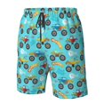 thumbnail image 2 of Yiaed Cartoon Monster Truck Print Men's Swim Trunks with Lining Quick Dry Sports Shorts Beach Shorts Boardshorts-X-Large, 2 of 5