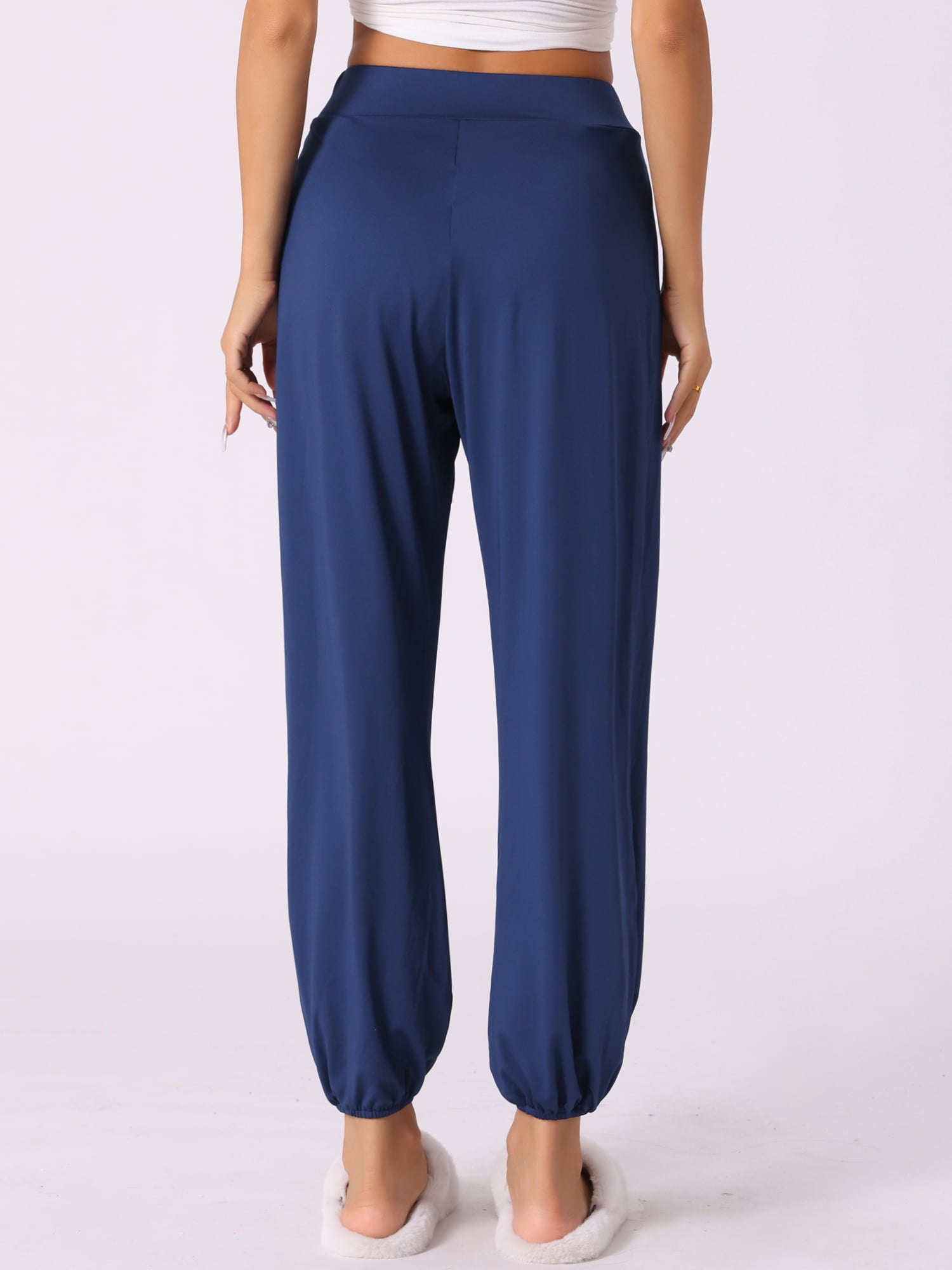 DARING DIVA Women's Side Slit Yoga Harem Pants XL Blue