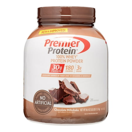Premier Protein 100% Whey Protein, Chocolate Milkshake, 3 Lb