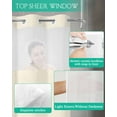 thumbnail image 4 of No Hook Shower Curtain with Snap in Liner, Cream Solid Color Hotel Shower Curtains for Bathroom, Washable Shower Curtain Liner Set with Mesh Top Window, 72”x78”, 4 of 6