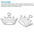 thumbnail image 5 of Crown Charm, 60Pcs Mini Crown Pendant Charm Bulk Metal Vintage Designer Queen, Silver Tone, 5 of 6