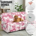 thumbnail image 4 of Xoenoiee Pink Butterfly Print Recliner Chair Covers 8 Piece Stretch Couch Covers Washable Recliner Slipcovers Couch Cover Furniture Protector Jacquard Sofa Cover for Pets Kids, 4 of 7