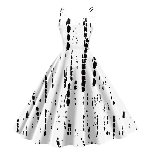 Abcomgle Girl's Summer Casual Dress Casual A-Line Sleeveless Midi Dress Spaghetti Strap Striped Swing Pleated Sundresses for 4-14t Kids,White,11-12Years