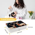 thumbnail image 5 of Christmas Earring and Bracelet Holder Organizer Box with Removable Compartment and Portable PU Leather, 5 of 6