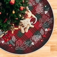 thumbnail image 5 of FMSHPON Christmas Tartan Plaid Xmas Christmas Tree Skirt Stand Mat for Holiday Party Decoration Indoor Outdoor 36 inches, 5 of 6