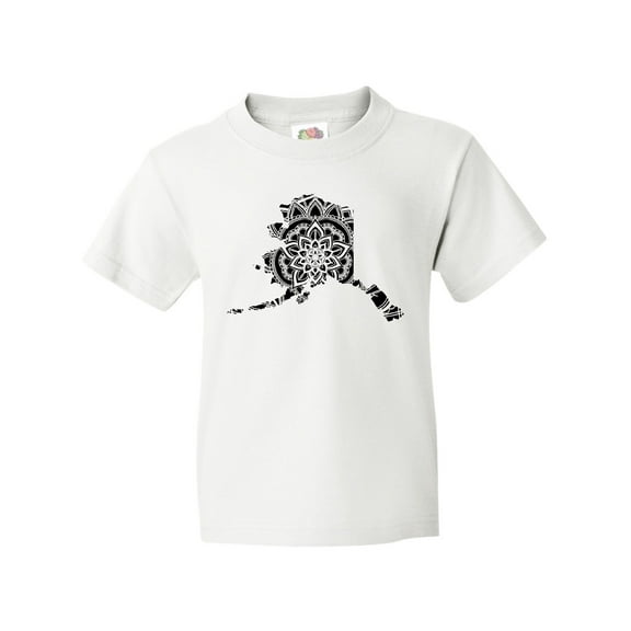 Inktastic Alaska Silhouette Mandala Youth T-Shirt