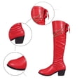 thumbnail image 6 of Women's Mid-Calf Boots Low Heel Round Toe Back Lacing for Fall and Winter Comfort and Style, 6 of 9