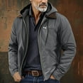 thumbnail image 5 of Wutalume Men's Solid Color Hooded Sweatshirt Jacket with Zipper Pockets, Casual Cardigan Style for Everyday Wear, Ideal for Outdoor Activities and Comfortable Lounging at Home,Gray M, 5 of 5