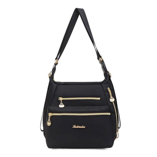 Bolsa de hombro multiusos Casual Lady Shopping Bag impermeable para el trabajo (negro) JShteea Para Estrenar