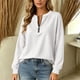 thumbnail image 5 of Neewe Women's Plain Long Sleeve Top Fall 1/4 Zipper Tops Loose Ladies Casual Fashionable Top Pullover, 5 of 7