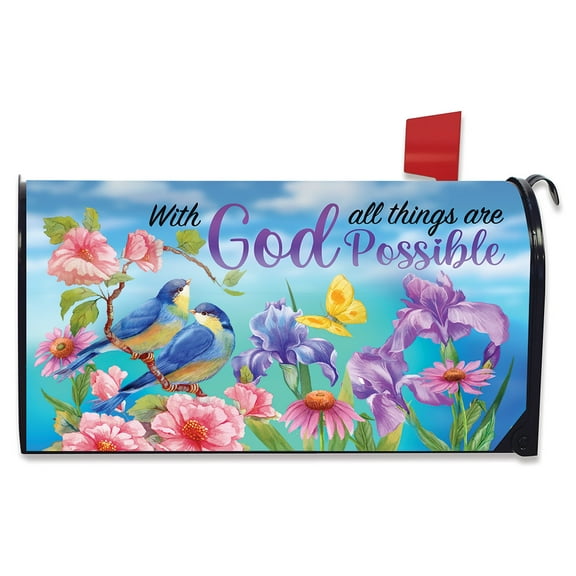 Briarwood Lane With God Religious Mailbox Cover