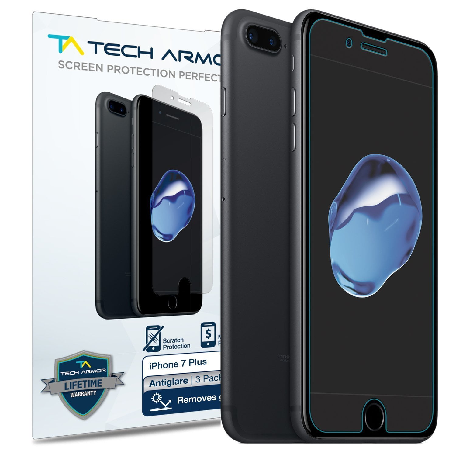 3 Films Toughened Glass Protection Protection for Apple IPHONE 8 plus 5.5 " 