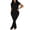 Black, variant on 2 Piece Sets For Women Summer Casual Tracksuit Jogger Sweatsuits Pants Matching Lounge Outfits Pink Print XL