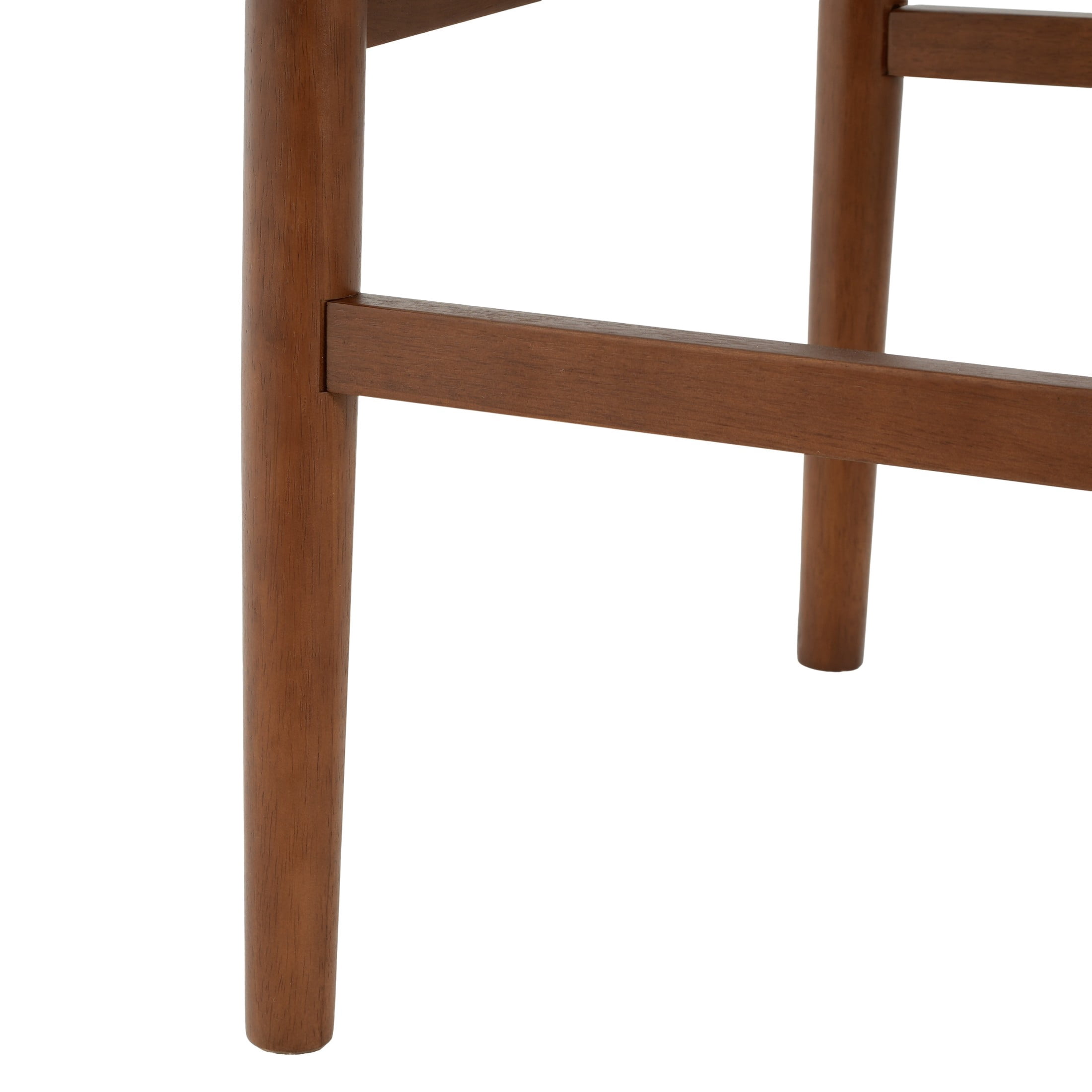 Christopher Knight Home Modern Bar Stools with Plush Cushions, Solid Wood Frame, Walnut, Set of 2