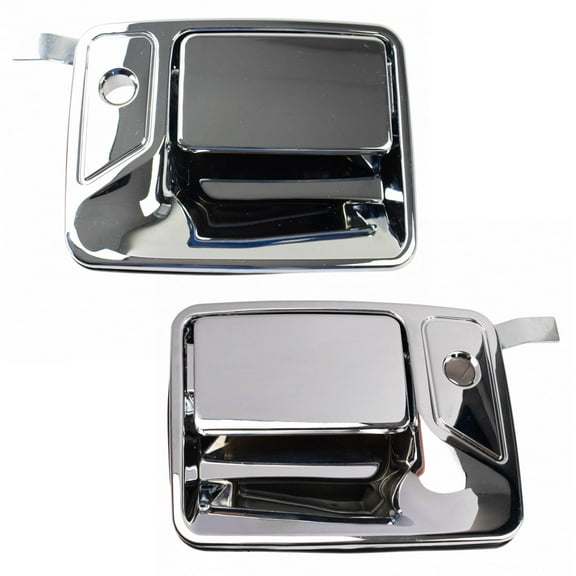 TRQ 2pc Front Outside Exterior Door Handle Kit Set Chrome for Ford Super Duty DHA31471