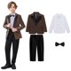 thumbnail image 1 of Odeerbi Chicos 4 Pcs Caballero Traje Formal Vestido Camisa + Chaqueta de Blazer + Pantalones de Traje + Corbata de Boda Trajes Conjunto, 1 of 9