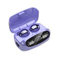 thumbnail image 3 of Sidaley 1 par de auriculares tipo c IPX7, compatibles con Bluetooth, tipo intrauditivo, con estuche de carga, llamada manos libres, pantalla digital LED Cables de audio/vídeo Púrpura, 3 of 6