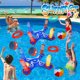 thumbnail image 5 of Juego Piscina Inflable Lanzamiento Flotante Anillo Natación Guego Con 4 Anillos Inflables para Multijugador, 5 of 9