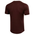 thumbnail image 5 of Caqnni Men's Henley Shirts Short Sleeve Casual Shirt Quick Dry Summer Daily T-Shirts Running Workout Tops (Wine,M), 5 of 5