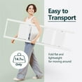 thumbnail image 5 of 4 Step Ladder, Foldable Ladder with Wide Pedals and Handle, Sturdy Ladders for Home and Kitchen with Anti-Slip Feet, Supports up to 330 lbs - White, 5 of 12