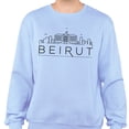 thumbnail image 2 of Skyline Beirut Lebanon Sweatshirt Unisex X-Large Light Blue, 2 of 5