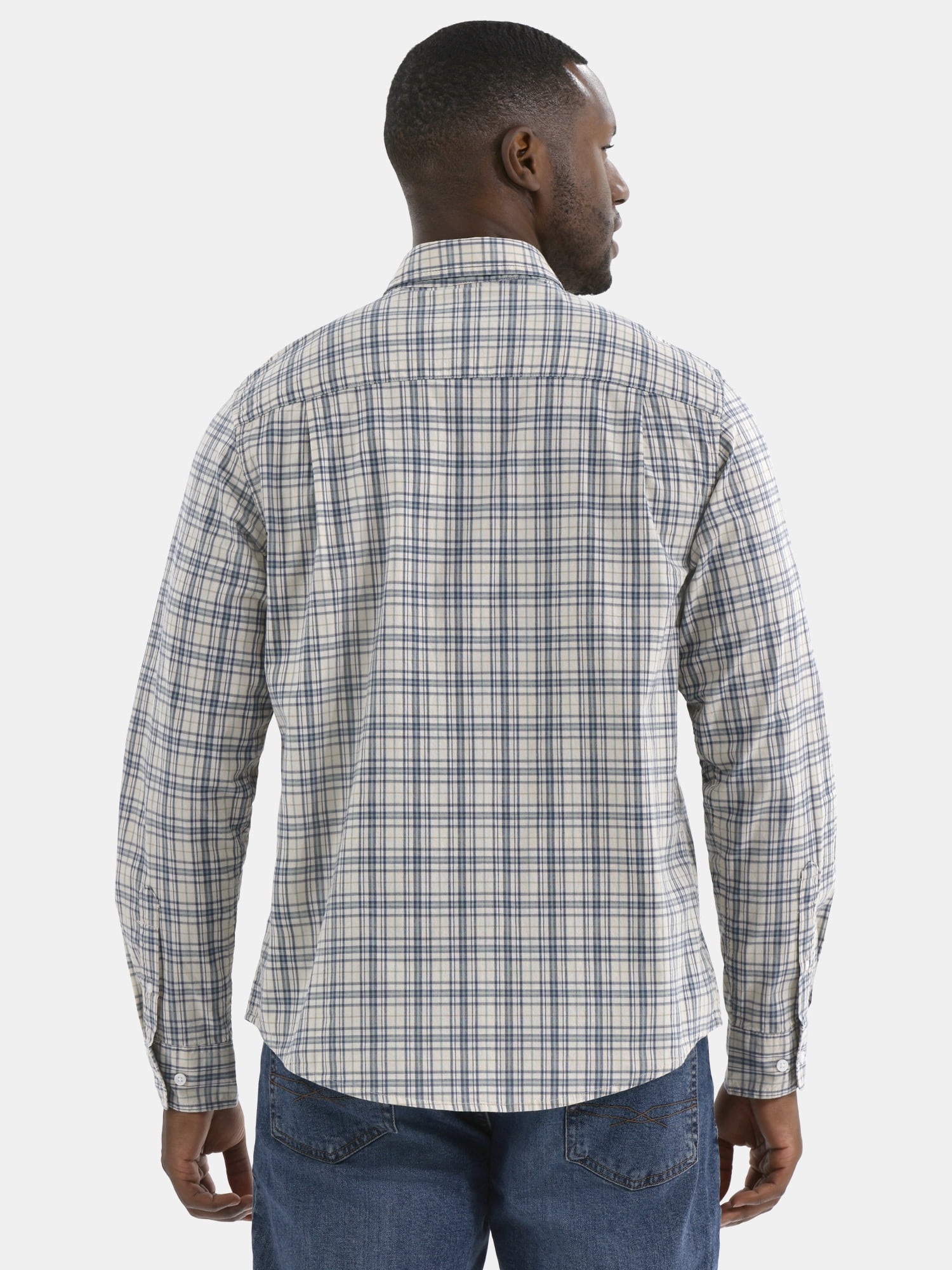 George Men's & Big Men's Classic Fit Poplin Shirt with Long Sleeves, Sizes S-3XL