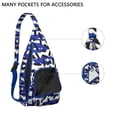 thumbnail image 3 of Pop Art Sling Backpack - Colorful Abstract Psychedelic Pattern Shoulder Bag, Fashionable Lightweight Pack, 3 of 4